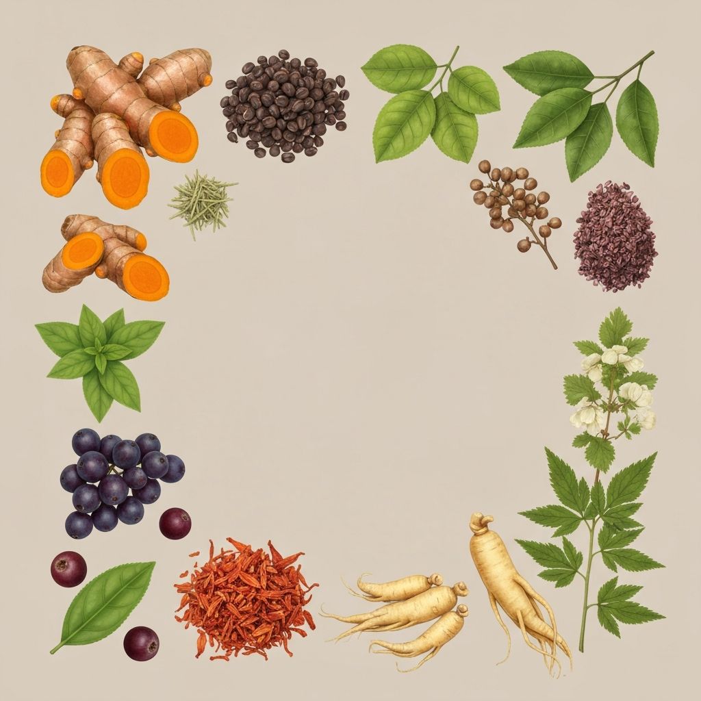 Verschiedene pflanzliche Inhaltsstoffe